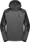 Little Donkey Andy Men's Waterproof Rain Jacket Outdoor Lightweight Hooded Raincoat for Hiking Golf Travel Fishing