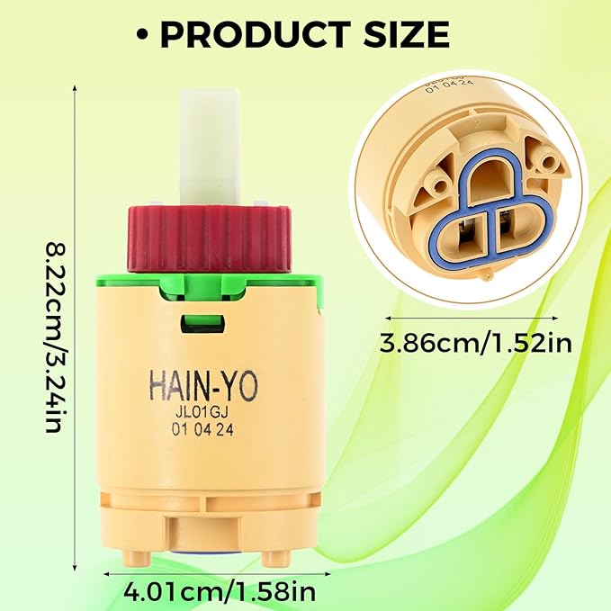 Mgoodoo HJ-40 (JL01GJ) Shower Cartridge Replacement Fit for 40mm Diameter Shower Cartridge Most Brands Shower and Tub Cartridge