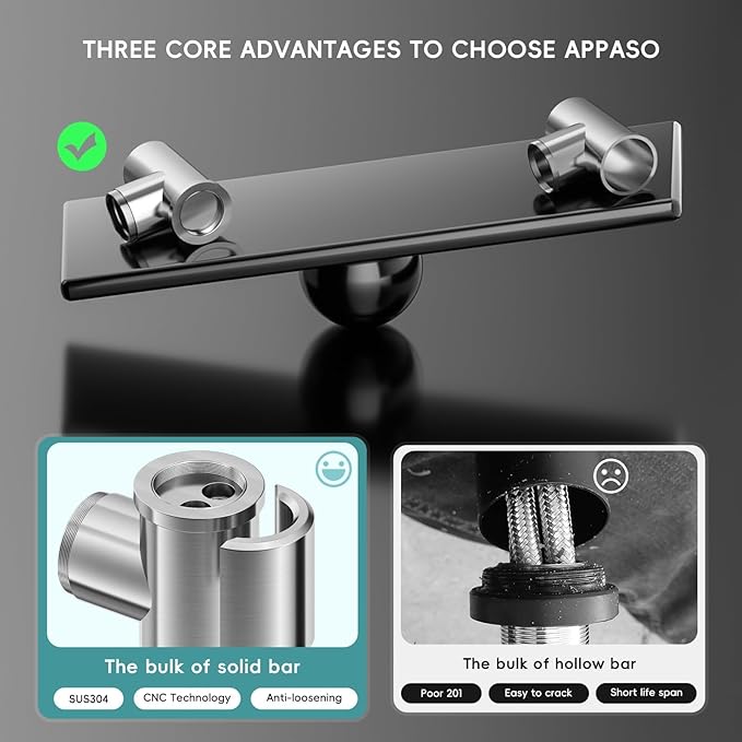 APPASO Kitchen Faucet with Soap Dispenser, Pull Down Sprayer 3 Modes, Brushed Nickel High Arc Single Handle Gooseneck Stainless Steel Sink Faucets for Kitchen Farmhouse RV Laundry Camper