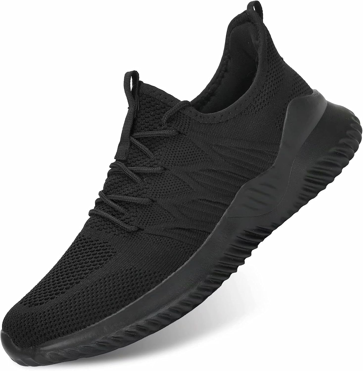 Mens Running Shoes Slip-on Walking Sneakers Lightweight Breathable Casual Soft Sole Trainers