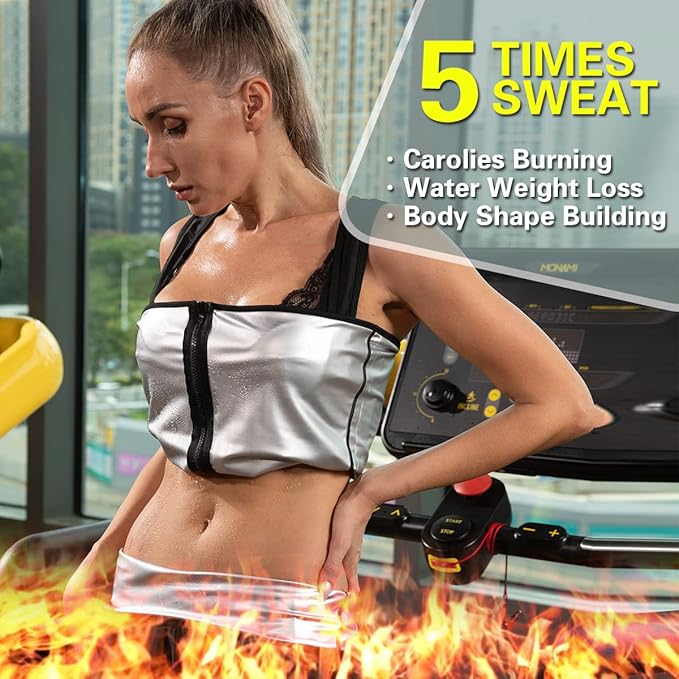 NonEcho Women Neoprene Sweat Vest for Women Sauna Suit Hot Sweat Waist Trainer Vest Slimming Body Shaper