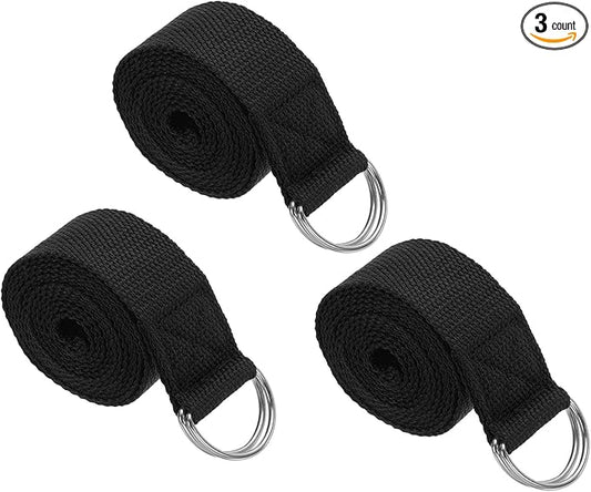 PATIKIL Yoga Strap for Stretching Cotton Yoga Belt with Adjustable Metal D-Ring Buckle Stretch Band for Fitness Pilates-FlexoryFit