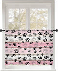Sheer Curtains 45 Inch Length, Vintage Farmhouse Country Wooden Grain Privacy by Unknown