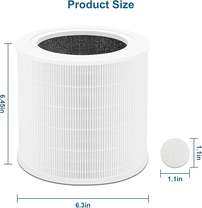 4 Pack A2001 Replacement Filter,Efficiency 3-In-1, H13 True, Compatible with 2001 air puri-fier filter replacement,Compared to Part NO#AF-2001 h13 filter replacement,Compatible with A2001 Filter