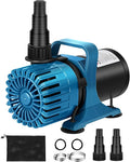 100W 1800 GPH Pond Pump for outdoor Ponds and Water Garden, Ultra-Quiet Fountain Pump with 180° Adjustable Outlet, 20FT Cord & Barrier Bag, Waterfall Pump, UL Listed