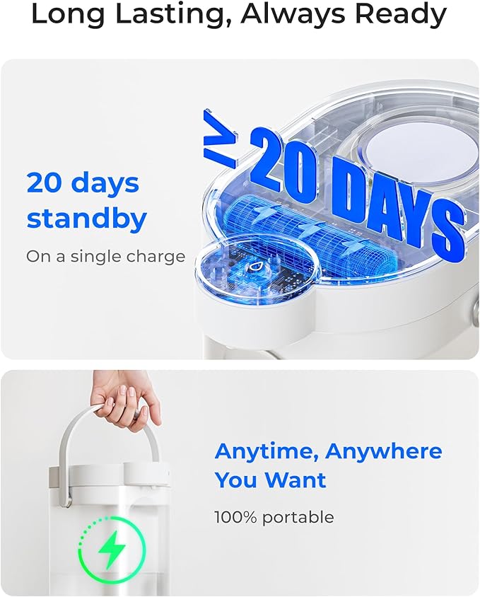 Waterdrop Rechargeable Water Filter Dispenser, 5-Stage Long-Life Instant Electric Powerful Pitcher, Reduce 70+ Contaminants, Soften Water, 15-Cup Countertop Water Filtration System, NOT Reduce TDS
