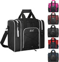 WOLT Bowling Ball Bag for Single Ball - Bowling Ball Tote Bag with Padded Ball Holder, 2 Pockets fit Bowling Shoes Up to Mens Size 14 and Accessories