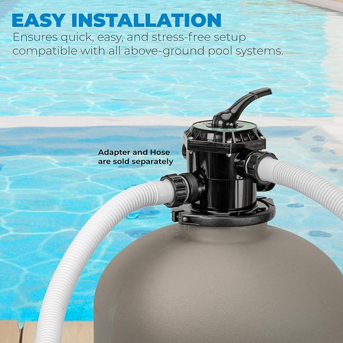 XtremepowerUS 16" Above Inground Swimming Pool Sand Filter System 7-Way - Image 3