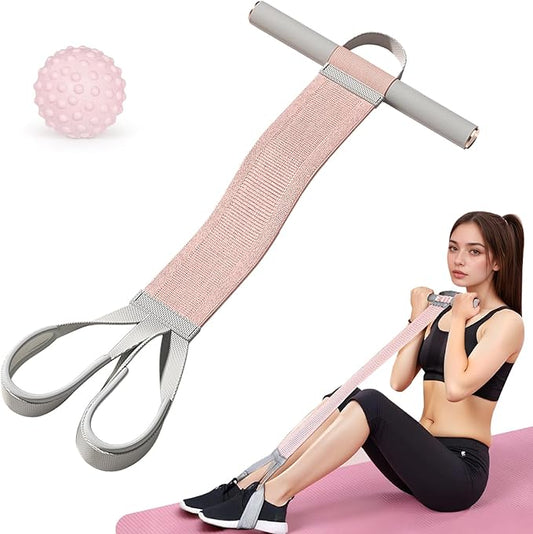 Fabric Resistance Band with Handles, Resistance Bands for Women, Non-Slip Elastic Bands for Strength Muscle Training, Stretch Band Workout Equipment for Leg Arm Chest Core Wrist Ankle-FlexoryFit