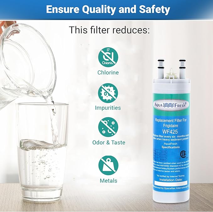 Aqua Fresh Replacement for WF3CB, PureSource 3, 706465, 242086201, 242086203, 242294501, 242069601, AP4567491, PS3412266, WF425 Refrigerator Water Filter (3-Pack)