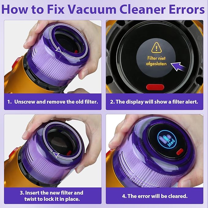 Lemige V12 Slim Vacuum Filters Replacement Parts - Image 5