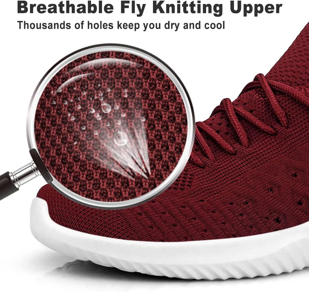 Feethit Mens Slip On Walking Shoes Lightweight Breathable Non Slip Running Shoes Comfortable Fashion Sneakers for Men