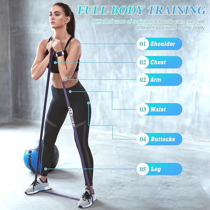 Resistance Bands Set, Pull Up Assistance Bands Pull Up Bands Exercise Bands for Men Women, Workout Bands for Working Out, Muscle Strength Training, Body Stretching-FlexoryFit