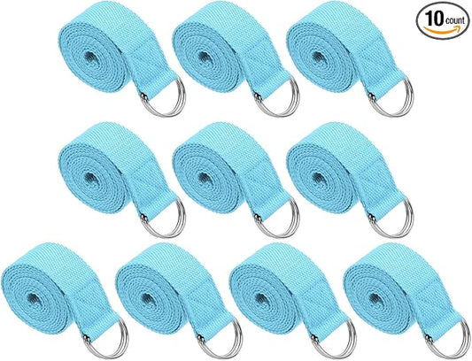 PATIKIL Yoga Strap for Stretching, Cotton Yoga Belt with Adjustable Metal D-Ring Buckle Stretch Band for Fitness Pilates-FlexoryFit