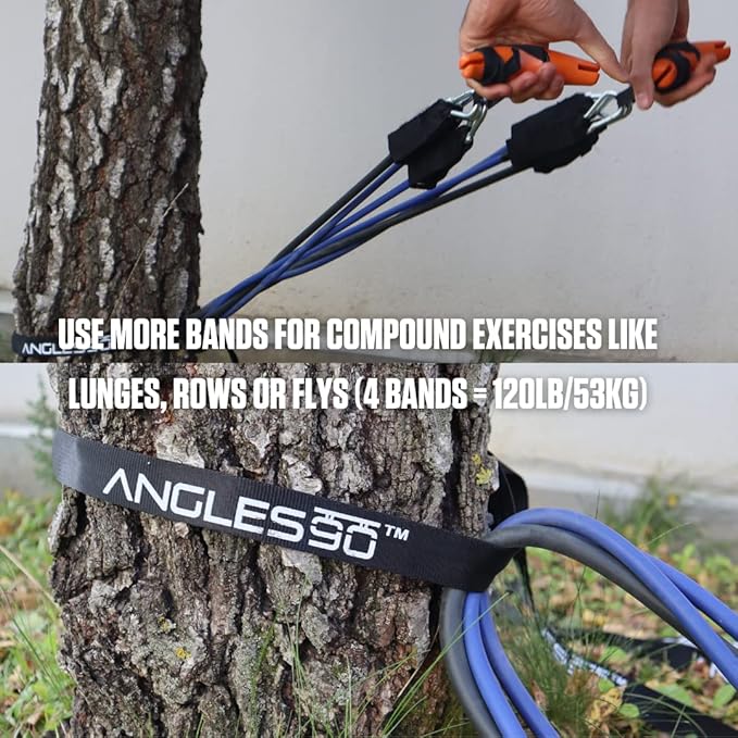 Angles90 Resistance Bands - Combine Resistance, Suspension & Weight Training - Home Workout Equipment-FlexoryFit