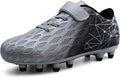 brooman Kids Firm Ground Soccer Cleats Boys Girls Athletic Outdoor Football Shoes