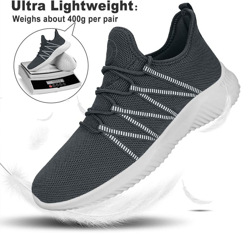 Feethit Mens Slip On Running Shoes Breathable Lightweight Comfortable Fashion Non Slip Sneakers for Men