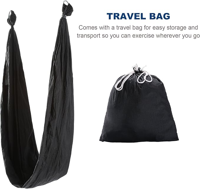 ZELUS Aerial Yoga Swing Sling Strong Yoga Hammock Kit Set Trapeze Inversion Equipment Include 2 Extensions Straps and Ceiling Mounting Kit-FlexoryFit