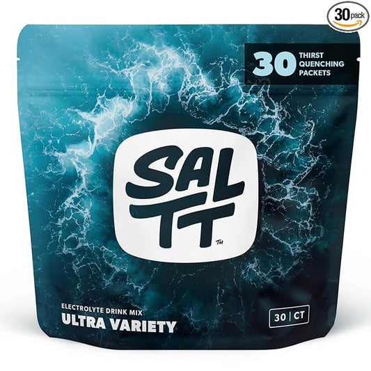 Keto Chow SALTT Electrolytes Powder Packets, Ultra Variety Pack (30 Packets) - Magnesium, Potassium, Sodium, Trace Minerals - Vegan, Sugar Free, Gluten Free - Travel Essentials - Made in USA-FlexoryFit