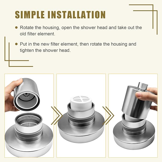 Replacement Cartridge Shower Filter for jolie shower head filter (3 pcs)