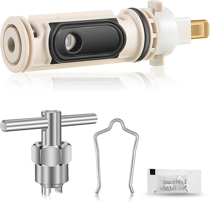 Enhon 1222 Replacement Cartridge Compatible with Moen with Puller, Tub Shower Cartridge Replacement Kit for One Handle Posi-temp Faucet (1 Set)