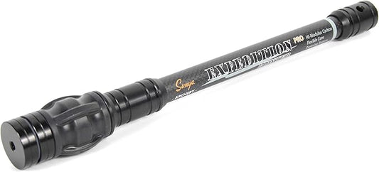 SUNYA Archery Bow Stabilizer for Compound Bow, Carbon Fiber Body Flexible Core, Damping System and Weights Kit, 8",10",12" 15" in Expedition Series