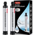 2 Pack Timain 4-Stage Filtration,High Flow Rate Water Filter Straw,Water Purifier Survival for Emergency Kits,Travel,Camping, Hiking,Fishing,Hunting (2)