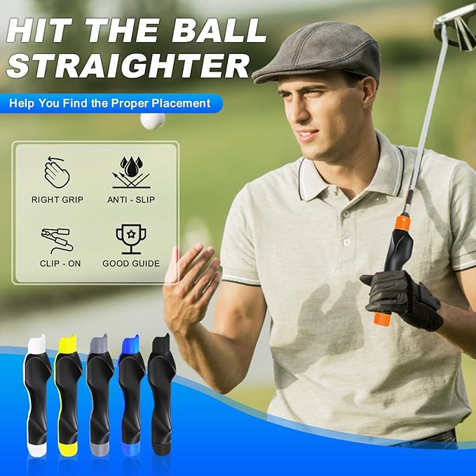 Golf Grip Trainer, Golf Club Grip, Golf Grip Training Aid, Helps Improve and Train Correct Hand Position (Right Hand )-FlexoryFit