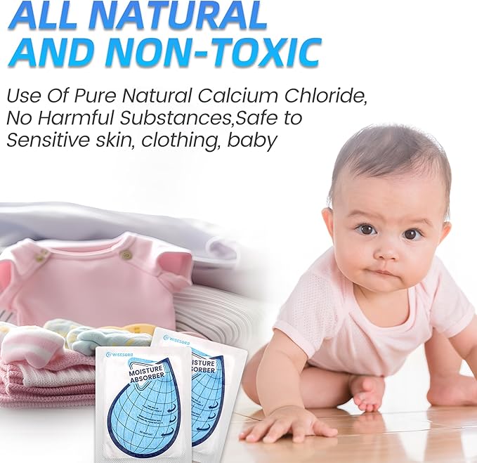 25 Gram Moisture Absorbers, 20 Packs Dehumidifier Bags for Bathrooms, Basements, Rvs, Humidity Packets for Closet