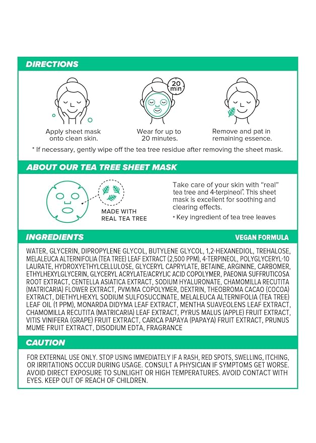 I DEW CARE Face Sheet Mask - Here's To Clearing Clay | Daily Exfoliate, Decongest, Minimize Pores, Soothe, Infused with 3-Clay Complex, Tea Tree, Centella Asiatica, Moisturizing, 4ea-FlexoryFit