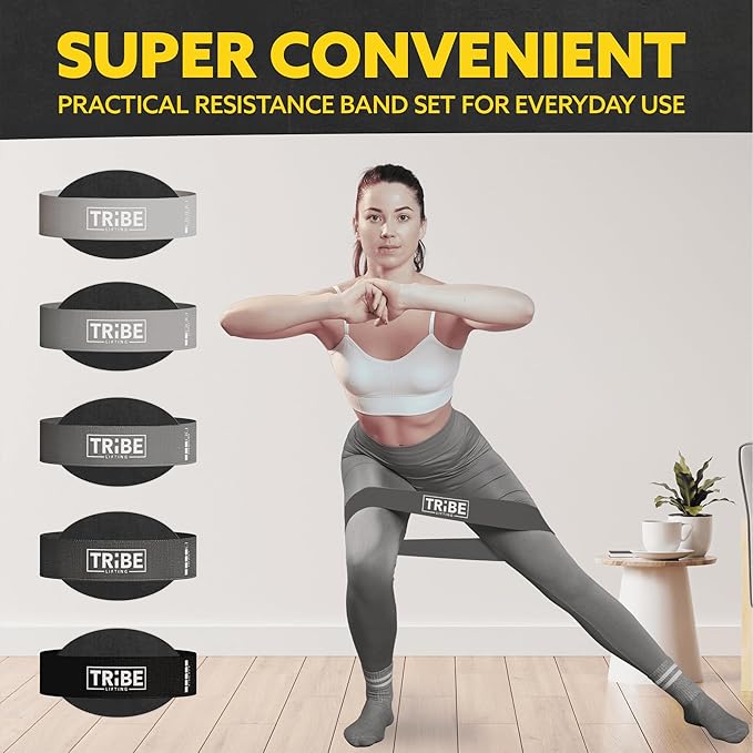 Fabric Resistance Bands for Working Out - Booty Bands for Women and Men - Exercise Bands Resistance Bands Set - Workout Bands Resistance Bands for Legs - Fitness Bands-FlexoryFit