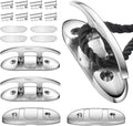 Folding Boat Cleats Marine Grade Stainless Steel 316 Flip Up Boat Cleats Pack of 4, Installation Accessories Included