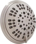 6 Function Adjustable Luxury Shower Head - High Pressure Boosting, Wall Mount, Bathroom Showerhead For Low Flow Showers, 2.5 GPM - Brushed Nickel