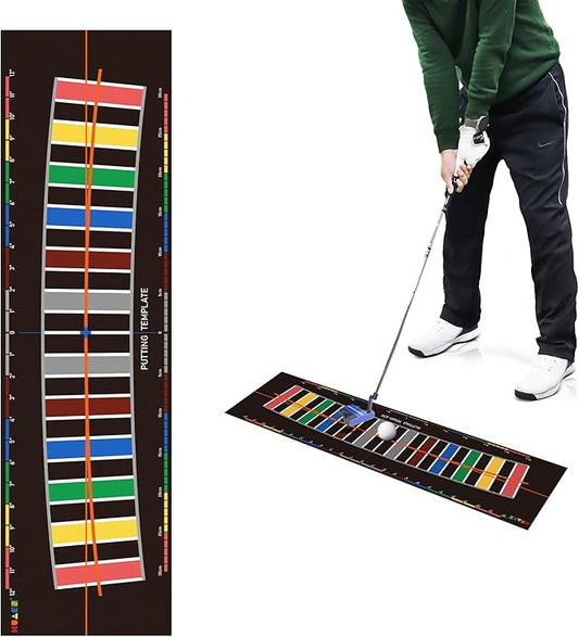 Practice Golf Putting Mat - Training Aid with Alignment Tour Aim and Putting Arc Set