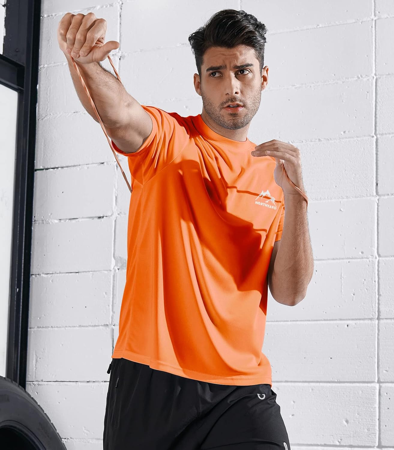 NORTHYARD Men's UPF 50+ Sun Protection Shirts Swim SPF UV Quick Dry Short Sleeve T-Shirts for Athletic Fishing Rash Guard