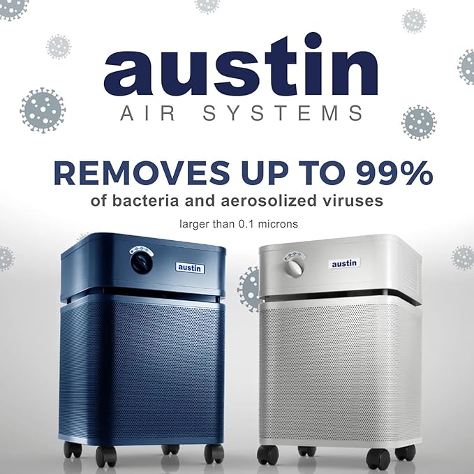 Austin Air HealthMate Plus Junior Air Purifier Sandstone - Advanced 4- Stage Filtration Air Purifiers For Home with Activated Carbon & Zeolite - Ideal as Air Purifiers for Bedroom, Model A250