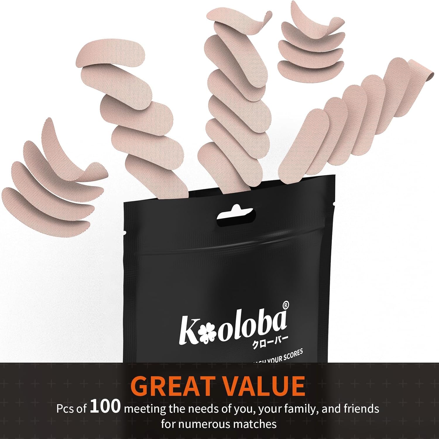 Bowling Tape Bowling Thumb Tape - Sweatproof, Pre Cut, Multiple Colors 100pcs (Nude)