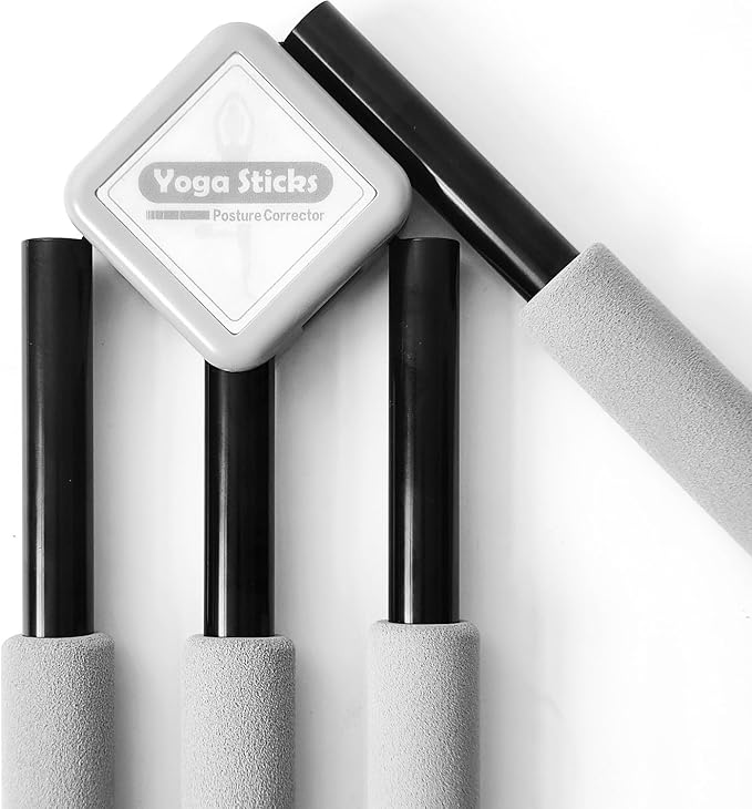 Back Straightener Posture Corrector|Yoga Stick Stretching Tool for Women and Men|Portable Posture Corrector Pole,Stretch Mobility Stick, Physical Workout Exercise Dowel-FlexoryFit