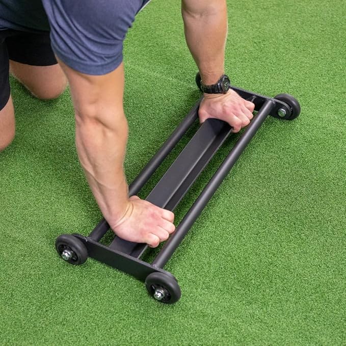Titan Fitness Glute Hamstring Ab Glider, Leg and Ab Roller for Home Gym Fitness, Lower Body Workout Equipment-FlexoryFit