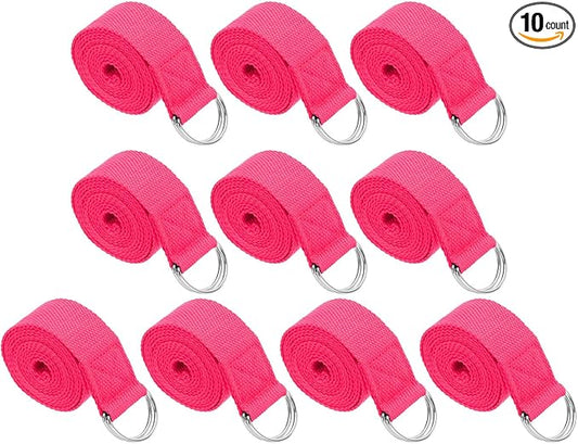 PATIKIL Yoga Strap for Stretching, Cotton Yoga Belt with Adjustable Metal D-Ring Buckle Stretch Band for Fitness Pilates-FlexoryFit