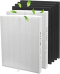 2-Pack AP-1512HH Replacement Filter for Coway Airmega 200m series AP-1512HH, AP-1512HH-FP, AP-1518R, AP-1519P, H13 True High Efficiency Filter(2 HEPA Filters+4 Carbon Filters), Replace Part # 3304899.