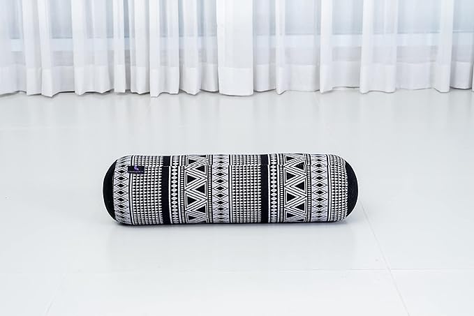 Leewadee Small Yoga Bolster – Shape-Retaining Cervical Neck Roll, Tube Pillow for Comfortable Reading, Kapok Filling, 22 x 6 x 6 inches-FlexoryFit