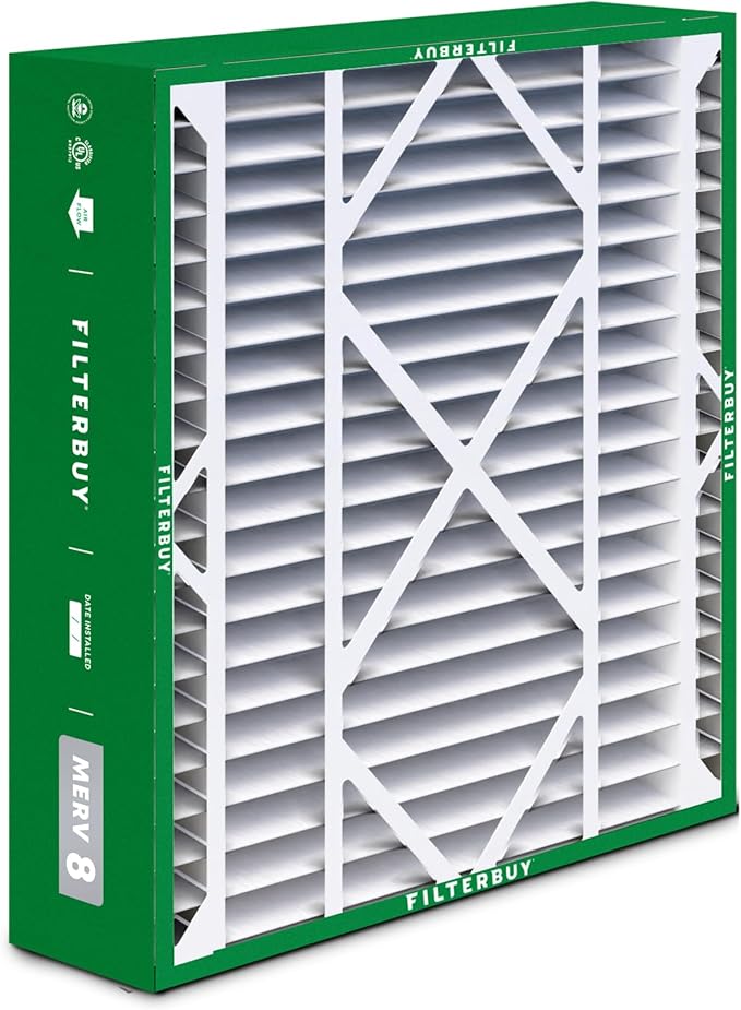 Filterbuy 20x26x5 Air Filter MERV 8 (MPR 700) Dust Defense (1-Pack), Pleated HVAC AC Furnace Filters for Electro-Air, Emerson, Lennox, White Rodgers, & More (Actual Size: 20.00 x 25.88 x 4.88)