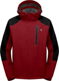 Little Donkey Andy Men's Waterproof Rain Jacket Outdoor Lightweight Hooded Raincoat for Hiking Golf Travel Fishing