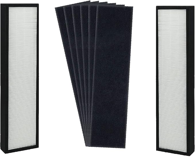 Veva 2 HEPA Air Filters & 6 Carbon Pre-Filters Replacement Filter C Compatible with Germguardian FLT5000/FLT5111 FLT5250PT, AC5000, AC5000E, AC5250PT, AC5350B, AC5350BCA, AC5350W, AC5300B