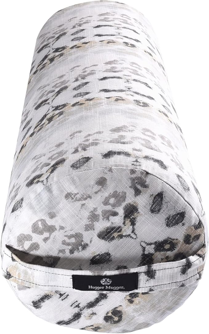 Hugger Mugger Round Yoga Bolster - Firm Round Shape, Higher Profile, Great Under Knees, Soft Support, Handmade in The USA-FlexoryFit