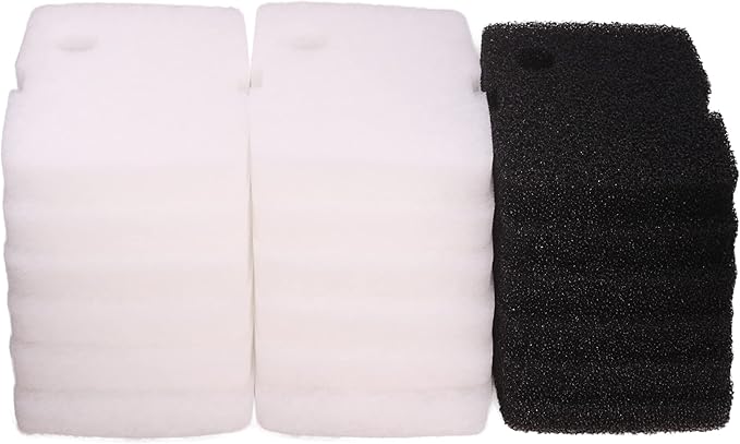 Replacement Filter Foam Bio-Floss Set Compatible with Cascade 1200/1500 GPH Canister Filter (12x Floss Pad, 6X Bio Sponge)