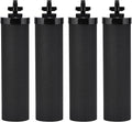 Water Filter Replacement for Berkey Water Filter System, 4 Black Elements Activated Carbon Filters, Compatible with Berkey Gravity Water Filtration System, 4 Pack