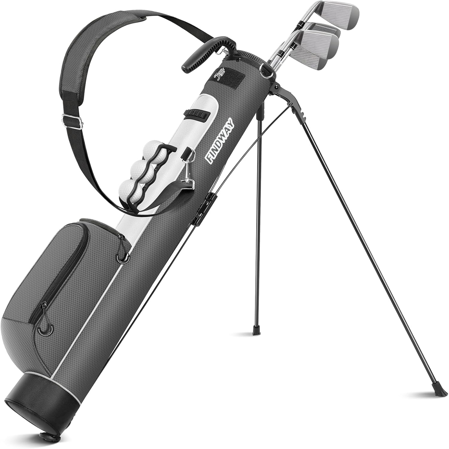 Findway Golf Stand Bag, Par 3 Golf Bag Pitch n Putt Small Golf Bag with Ball Holder and Cooler Bag, Lightweight Golf Carry Bag for Men Women