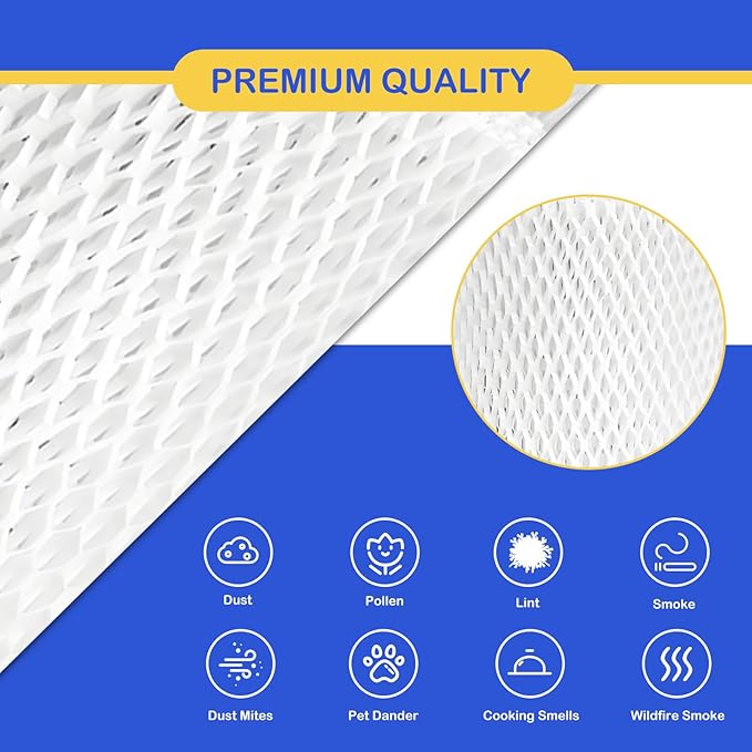 Humidifier Wicking Replacement Filter Compatible with Canopy Bedside and Nursery Humidifier, Wood Pulp & Paper Filter, 6 Pack
